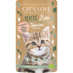 CAT's LOVE Junior BIO - Alimento Umido al Pollame - 100 g