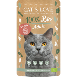 CAT's LOVE Adult BIO - Cibo Umido al Manzo - 100 g