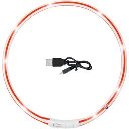 Halsband Silik Visio Light 20-70 cm rot/weiß - 1 Stk