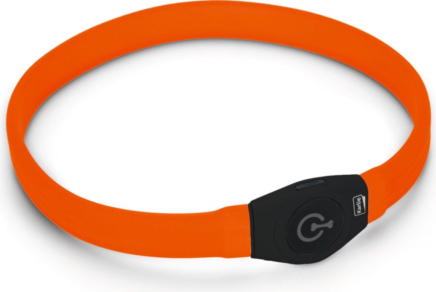Karlie Halsband Visio Light LED Langhaar orange