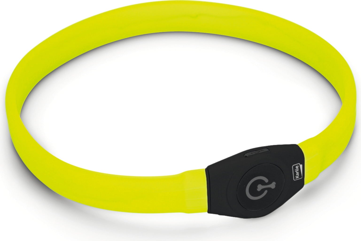 Karlie Halsband Visio Light LED Langhaar gelb