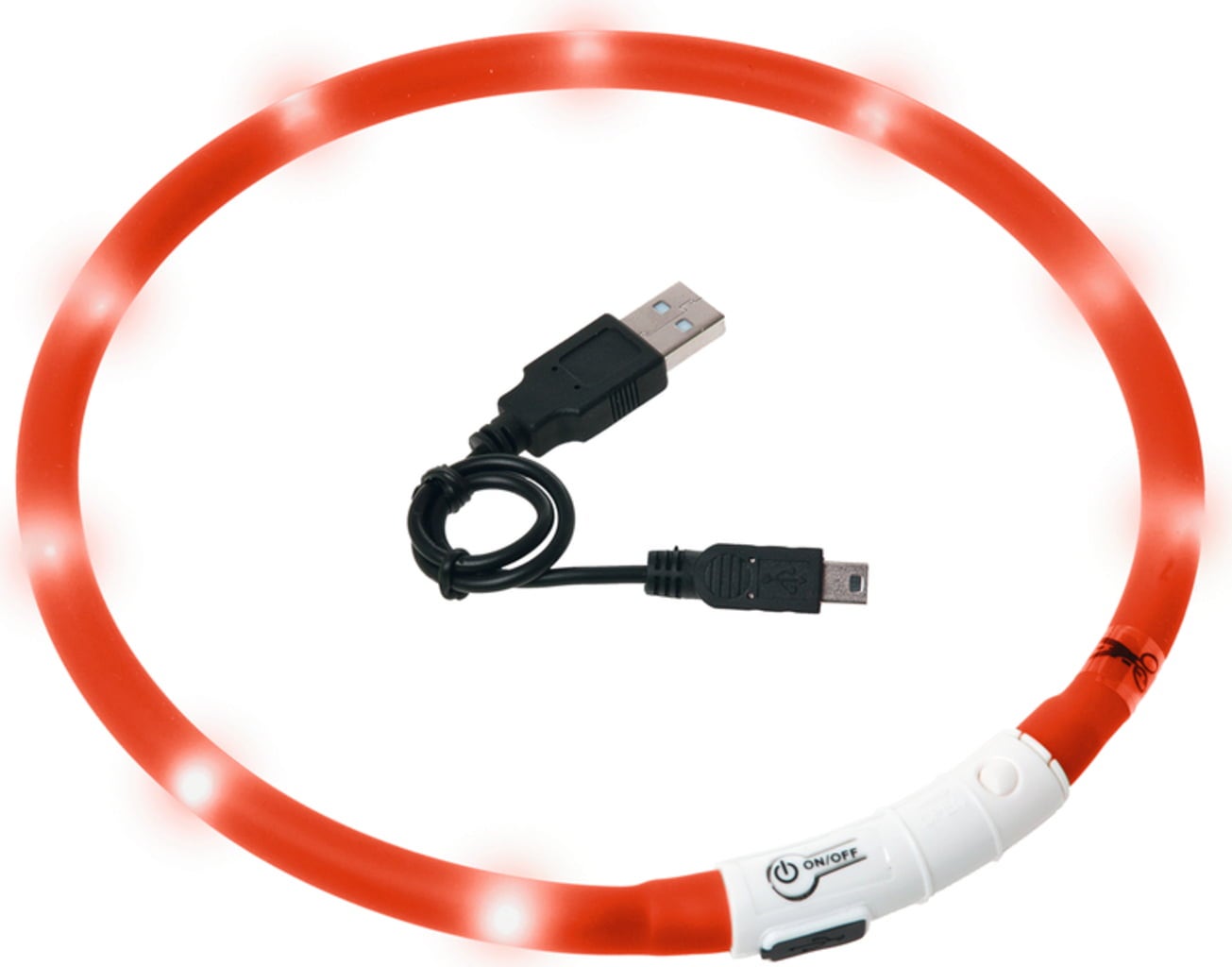 Halsband Visio Light 20-70 cm rot