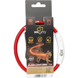 Duvoplus Flash Leuchthalsband USB Nylon rot - S