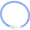 Flash Leuchthalsband USB Silikon 70 cm blau - 1 Stk