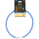 Flash Leuchthalsband USB Silikon 70 cm blau - 1 Stk