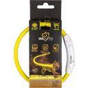 Duvoplus USB Nylon Flash világító nyakörv, sárga - S