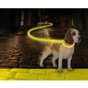 Duvoplus Flash Leuchthalsband USB Nylon gelb - M