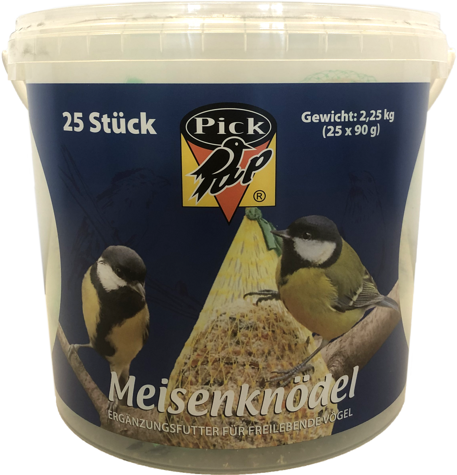 PickUp Meisenknödel im Kübel mit Netz - 25 Stk