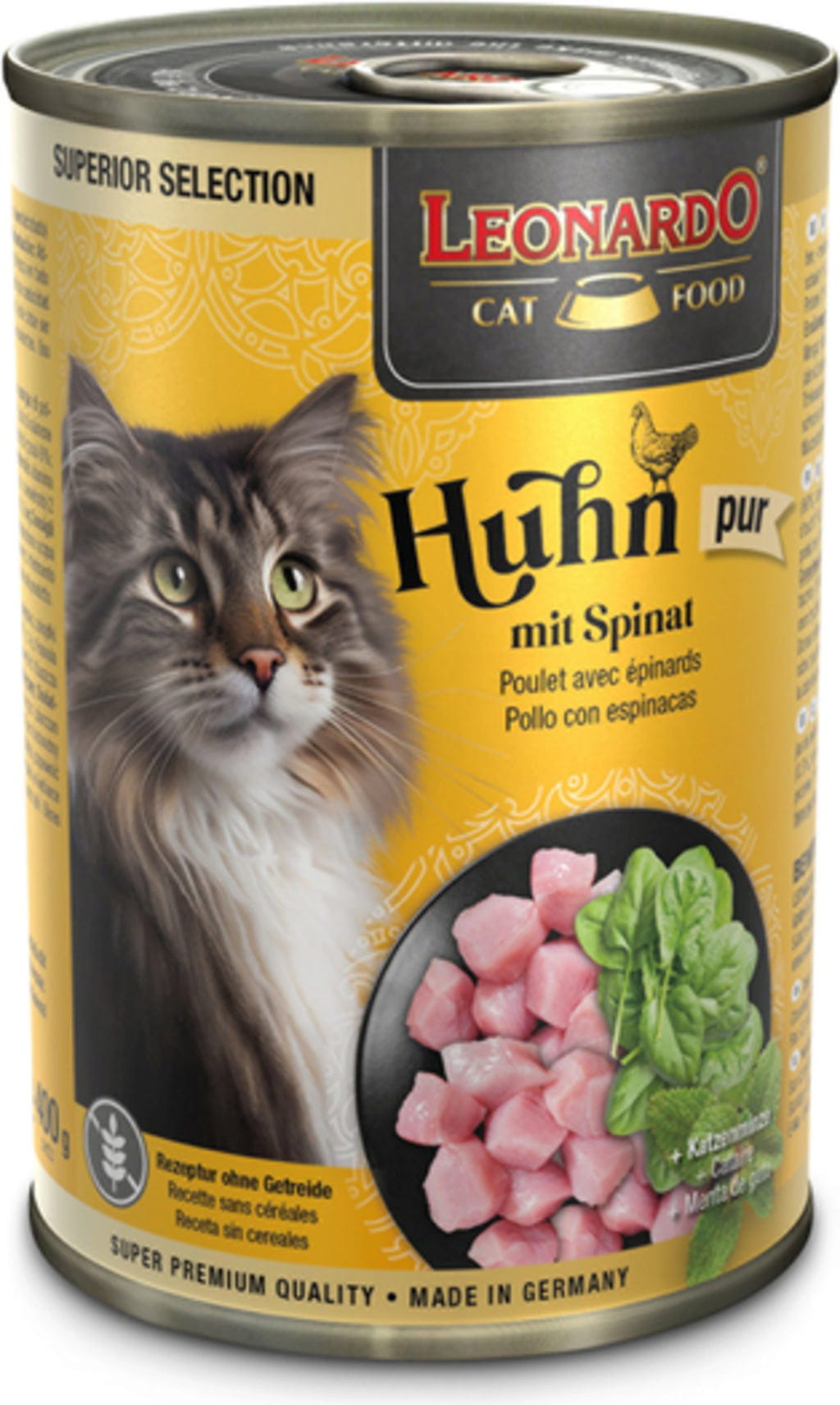 Leonardo Superior Selection Huhn mit Spinat - 400 g
