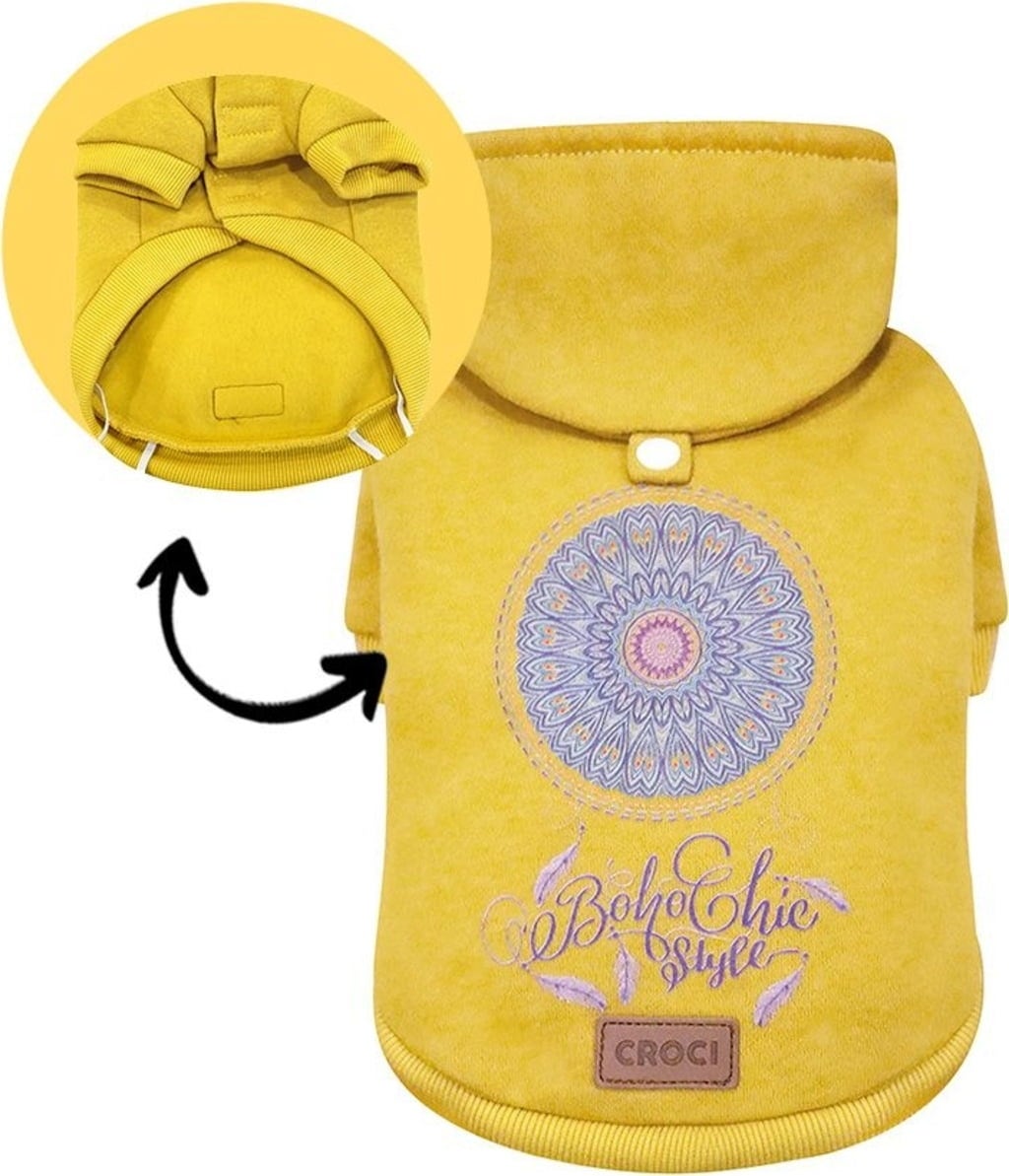 Croci Sweatshirt Dreamcatcher Senf - 45 cm