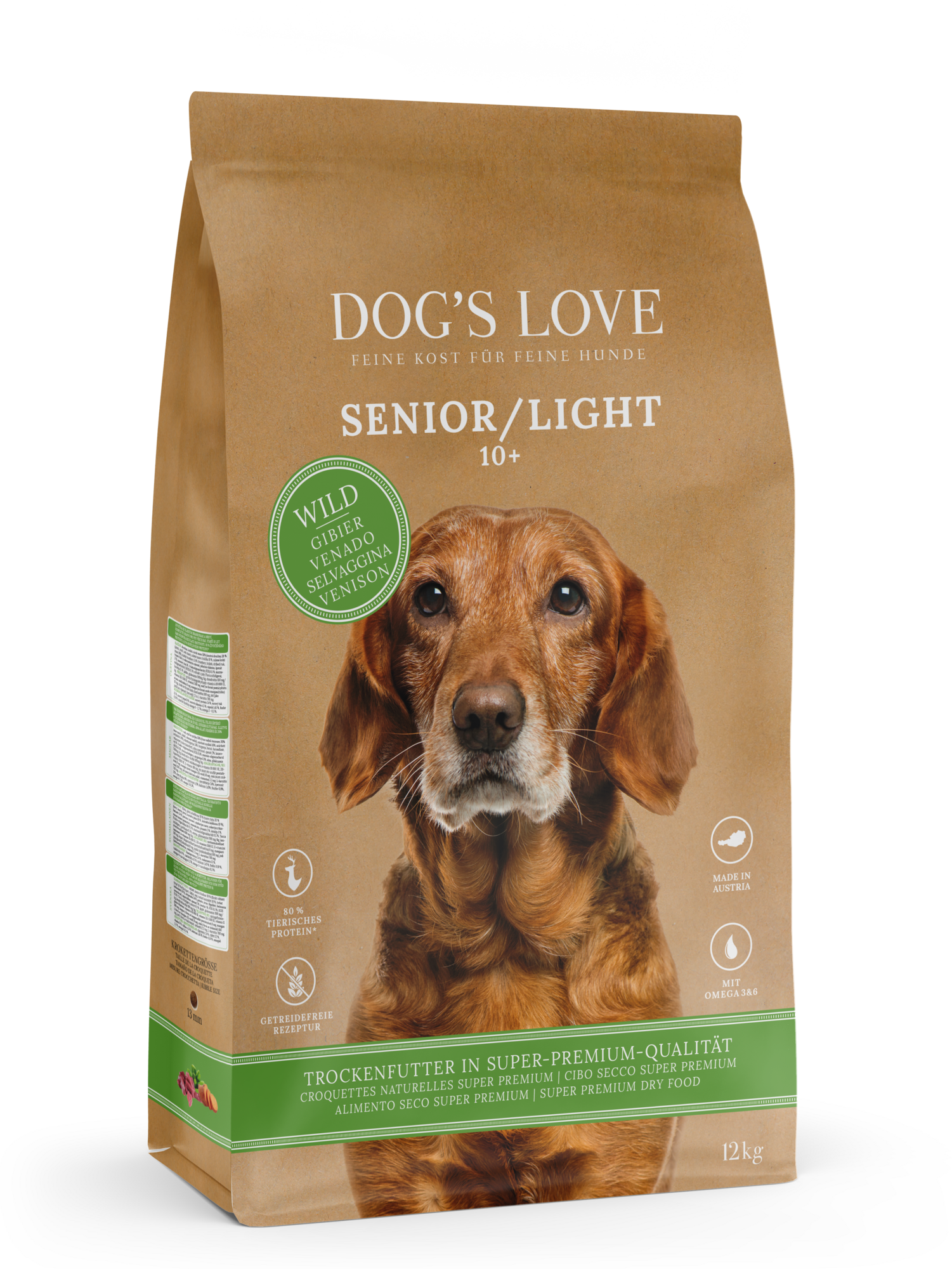 DOG'S LOVE Trockenfutter Hund SENIOR WILD - 12 kg