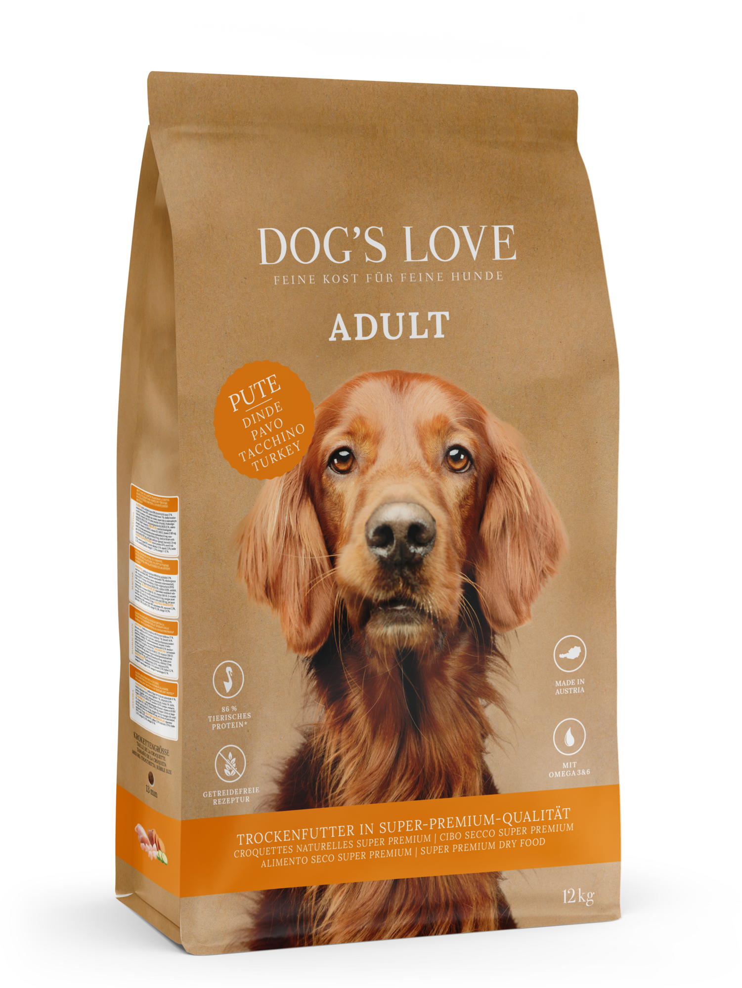 DOG'S LOVE Trockenfutter Hund ADULT PUTE - 12 kg