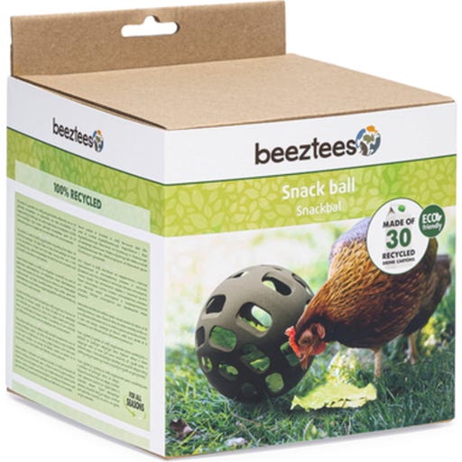 Beeztees Snacktoren Voor Kippen – 30x30x32,5 Cm, Grijs, Van Gerecycled Plastic (uit 132 Drinkpakken) – Voor Buiten En In De Ren