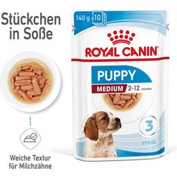 Royal Canin Medium Puppy in Soße 10x140 g - 1.400 g