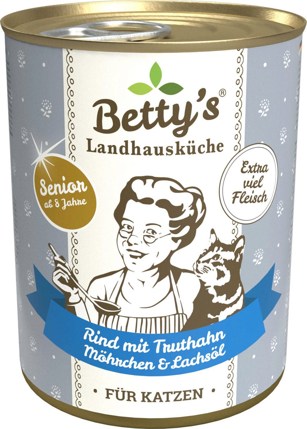 Betty's Landhausküche Senior Rind mit Truthahn, Möhrchen & Lachsöl - 400 g