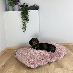 Duvoplus Rechteckiges Hundebett 'Snug' rosa - S