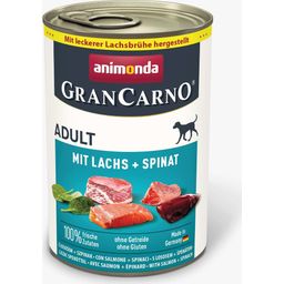 GranCarno Adult - Lattina con Salmone + Spinaci - 400 g