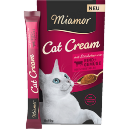 Miamor Cat Cream - Marha és zöldség 5x15g - 75 g