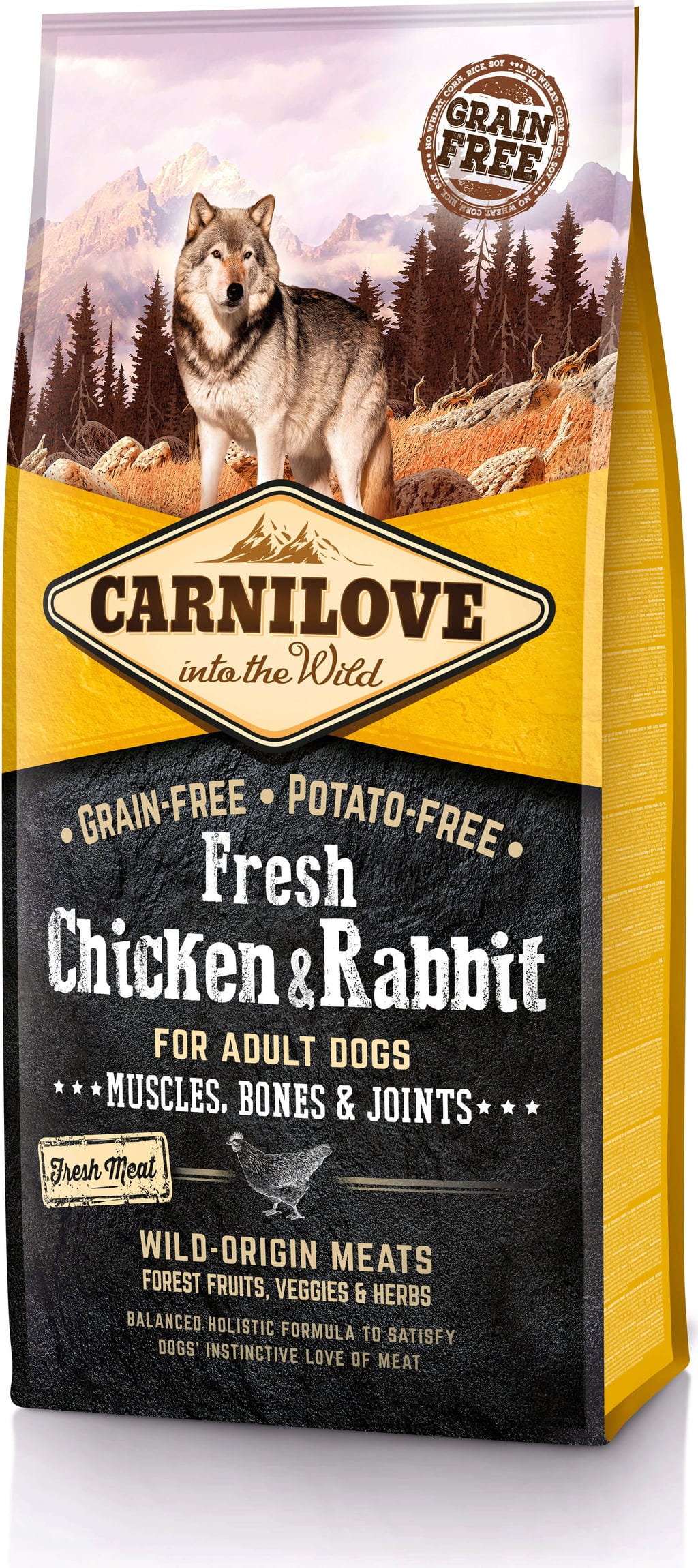 Carnilove Trockenfutter Fresh Chicken & Rabbit - Adult - 12 kg