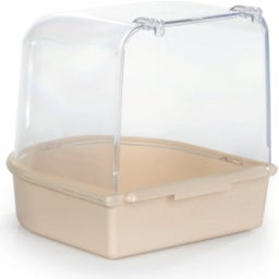 Plastično kopališče za ptice, 13 x 13 x 13 cm - Bež