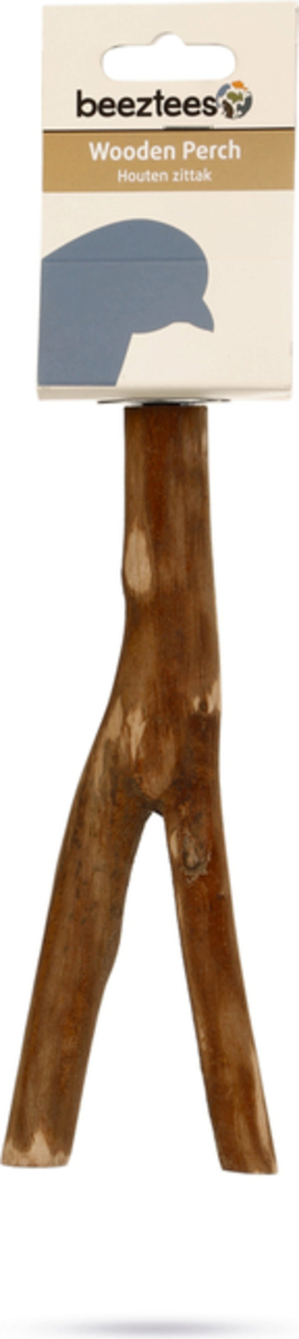 beeztees Sitzstange Holz mit Halter - 20 cm
