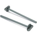 Plastiksitzstange mit Halter 22 cm, Grau (2 stk)