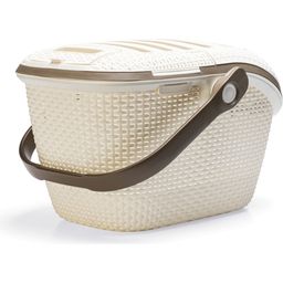 Curver Petlife Transportbox Rattanoptik Weiss - 1 Stk