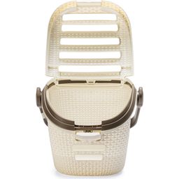 Curver Petlife Trasportino Effetto Rattan, Bianco - 1 pz.