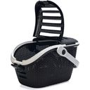 Curver Petlife Trasportino Effetto Rattan, Antracite - 1 pz.