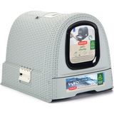 Curver Petlife Katzentoilette Rattanoptik Grau