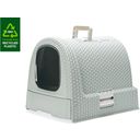 Lettiera per Gatti Effetto Rattan, Grigio - 1 pz.