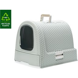 Curver Petlife Katzentoilette Rattanoptik Grau - 1 Stk