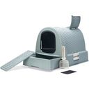 Curver Petlife Katzentoilette Rattanoptik Hellblau - 1 Stk