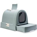 Curver Petlife Katzentoilette Rattanoptik Hellblau - 1 Stk