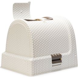 Lettiera per Gatti Effetto Rattan, Bianco - 1 pz.