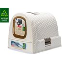 Curver Petlife Katzentoilette Rattanoptik Weiss - 1 Stk