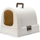 Curver Petlife Katzentoilette Rattanoptik Weiss - 1 Stk