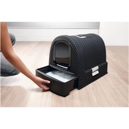 Curver Petlife Katzentoilette Rattanoptik Anthrazit - 1 Stk