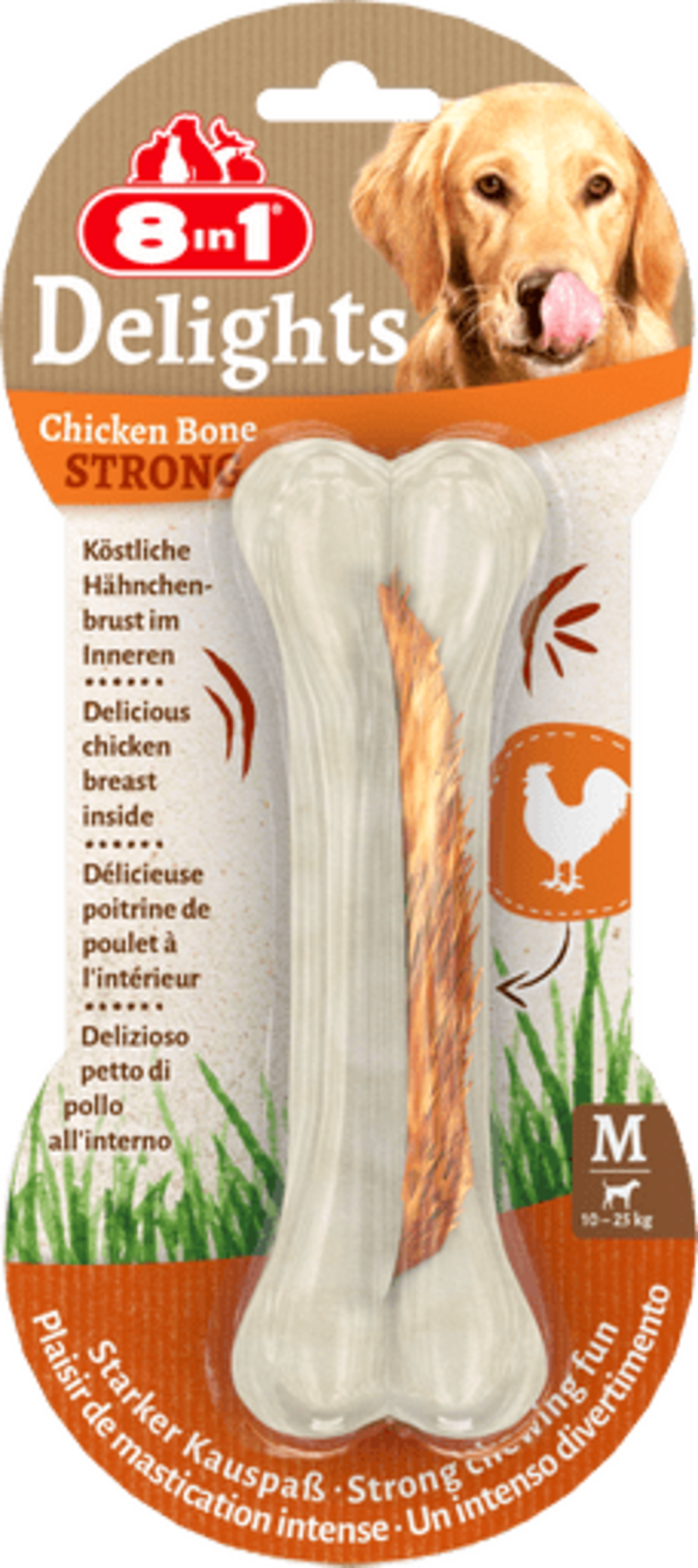 8in1 Delights Strong Kauknochen - M