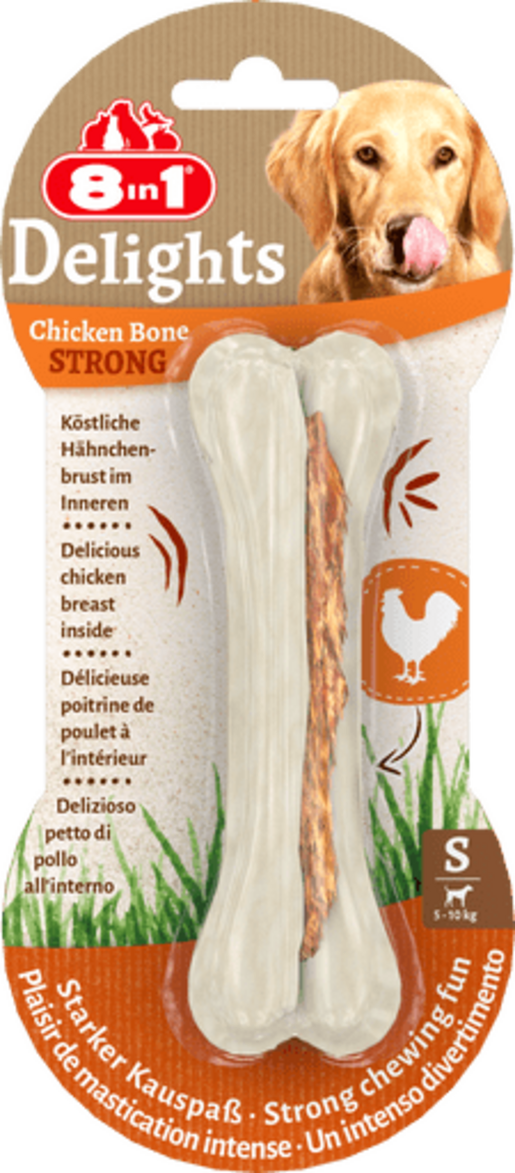 8in1 Delights Strong Kauknochen - S