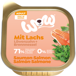 WOW ADULT mit Lachs, Löwenzahn + Brennnessel - 150 g