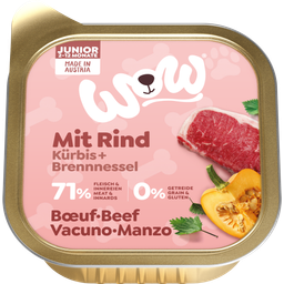 WOW JUNIOR mit Rind, Kürbis + Brennnessel - 150 g