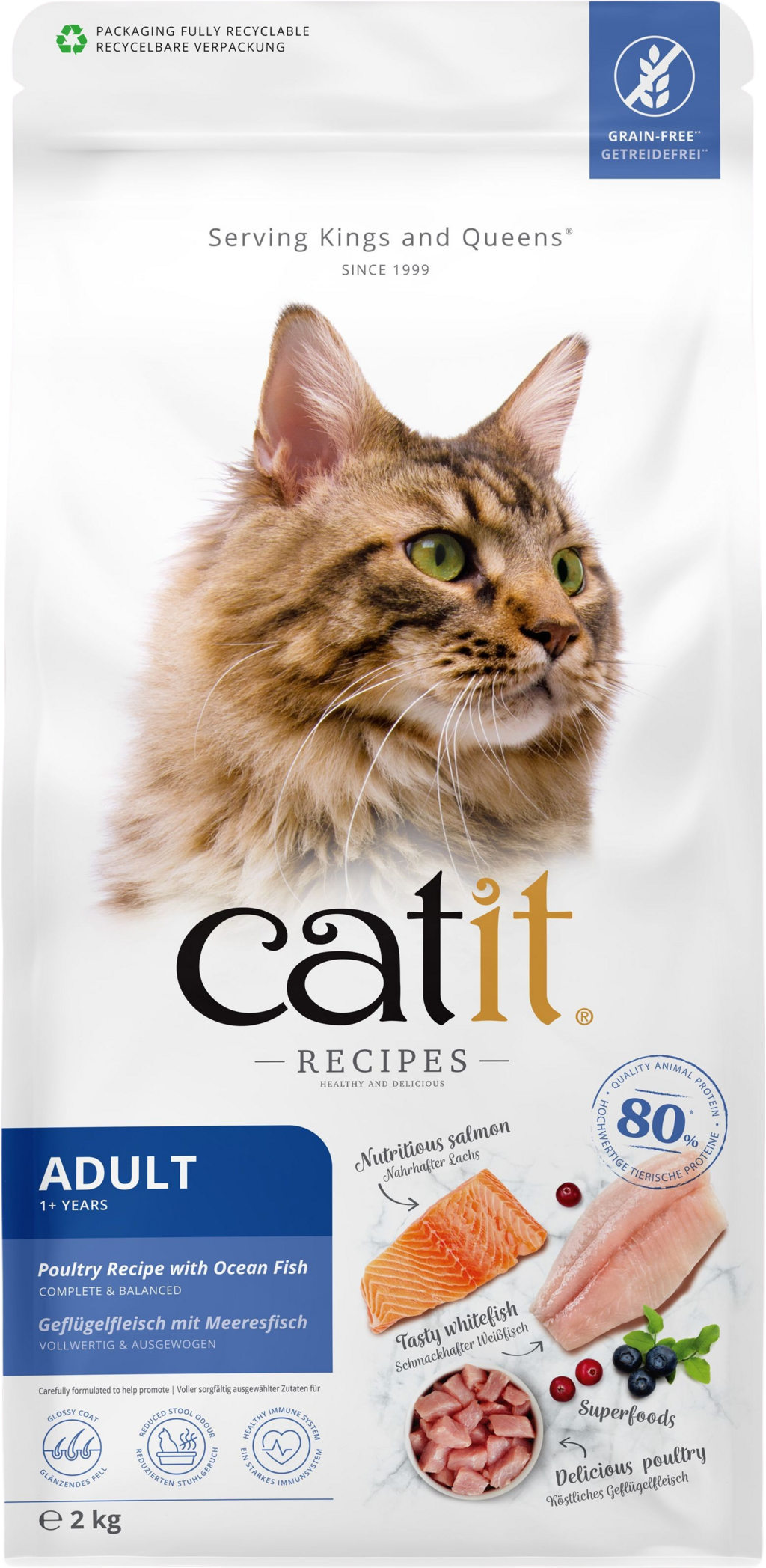 Catit Recipes Adult - Geflügel & Meeresfisch - 2 kg