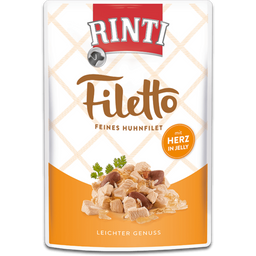 Pasja hrana Filetto Jelly, porcijska vrečka 100g - Piščanec in piščančja srca