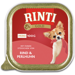 Rinti Gold Mini 100g Schale - Rind&Perlhuhn