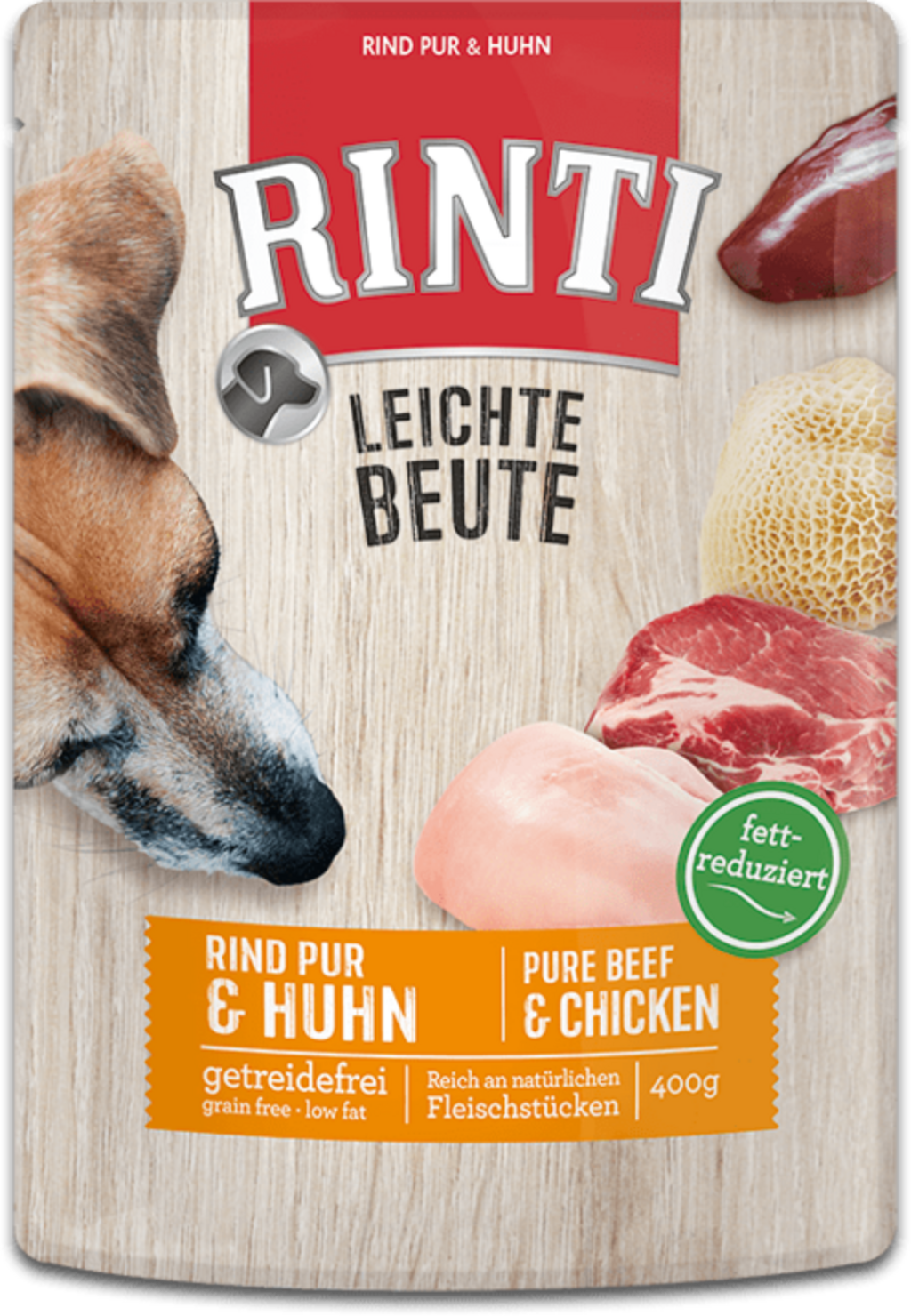 Rinti Leichte Beute Portionsbeutel 400g - Rind+Huhn