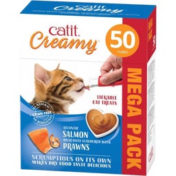 Catit Creamy Lachs & Garnelen - 50er Pack