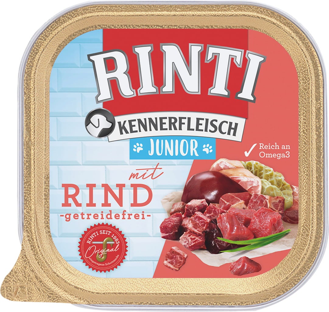 Rinti Kennerfleisch Junior Schale 300g - Rind