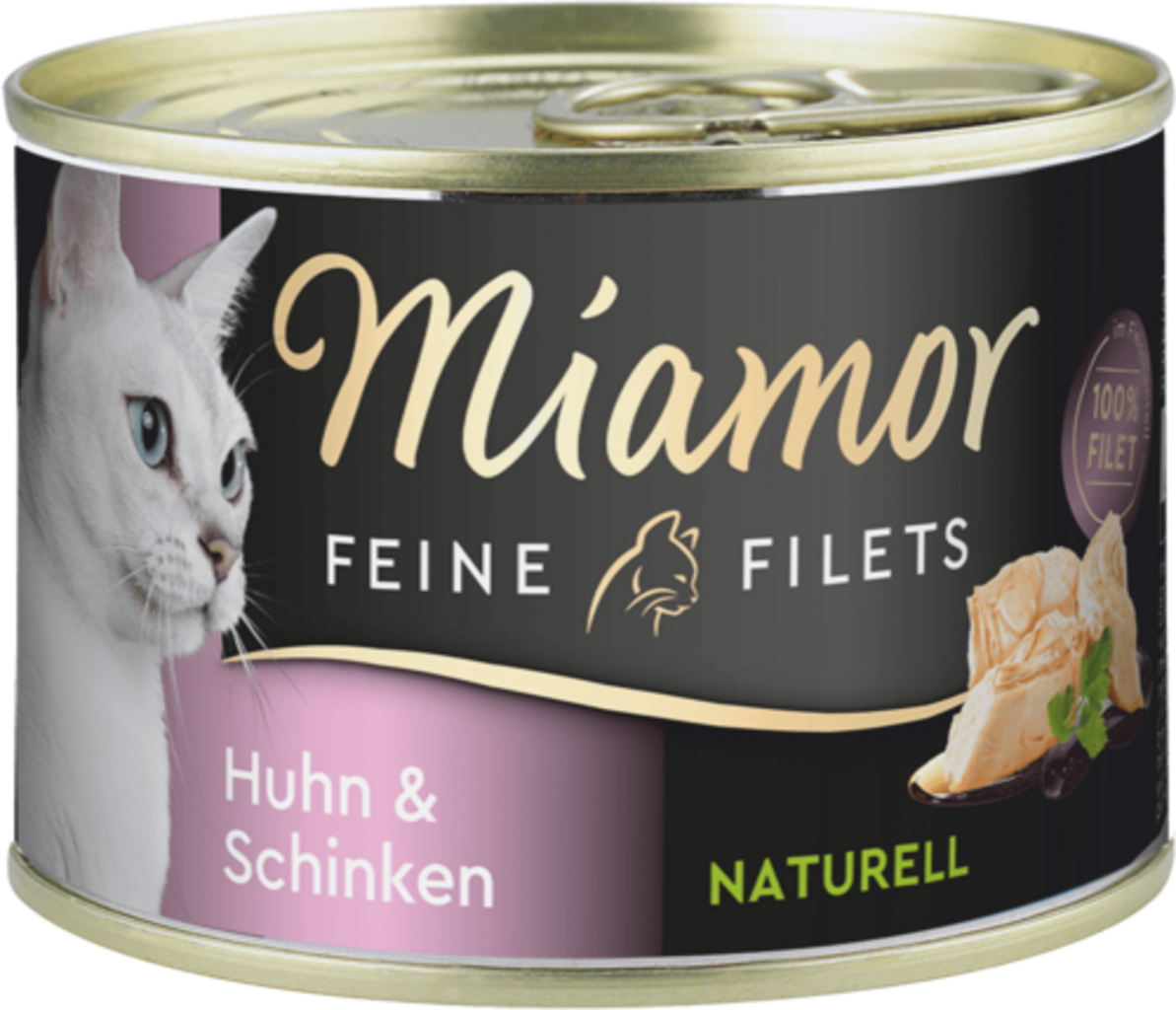 Miamor Filets Naturelle Dose 156g - Huhn+Schinken