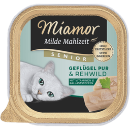 Miamor Milde Mahlzeit Senior Schale 100g - Geflügel+Reh